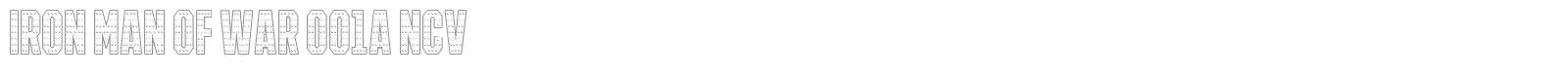 Iron Man Of War 001 NCV font preview